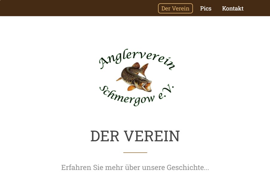 Bild der Anglerverein Webseite Schmergow